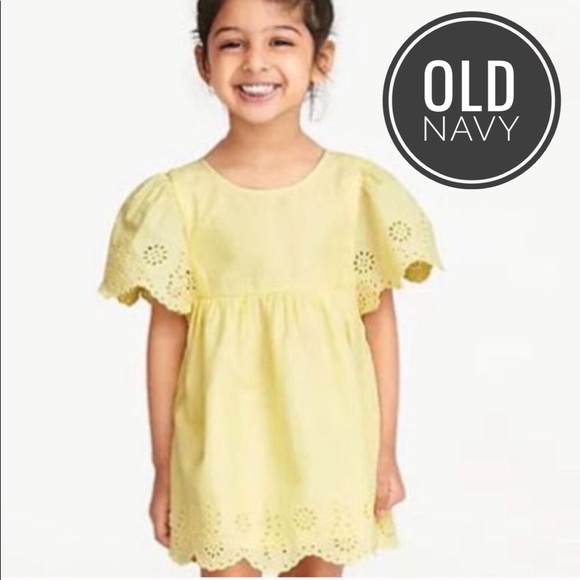 🆕HP🎉Old Navy Girls Flutter-Sleeve Eyelet Dress - Picture 2 of 8